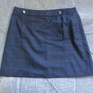 Banana Republic Navy Grid Skirt